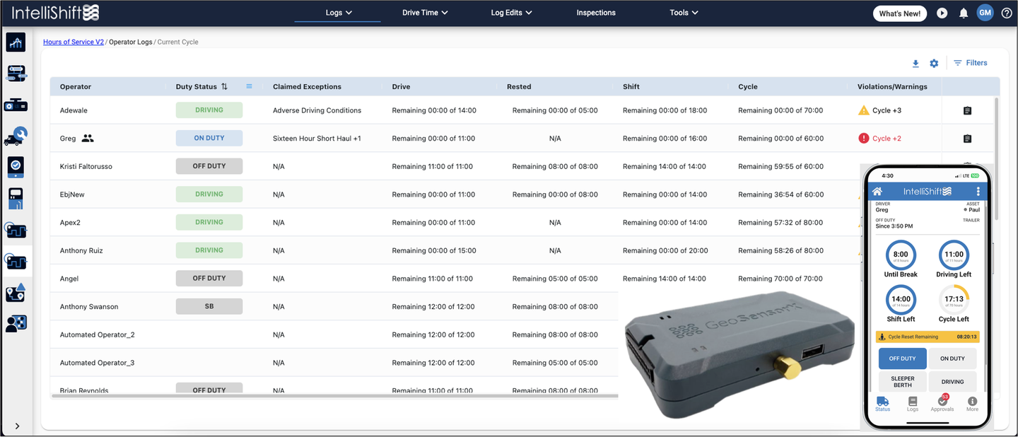 IntelliShift Logbook
