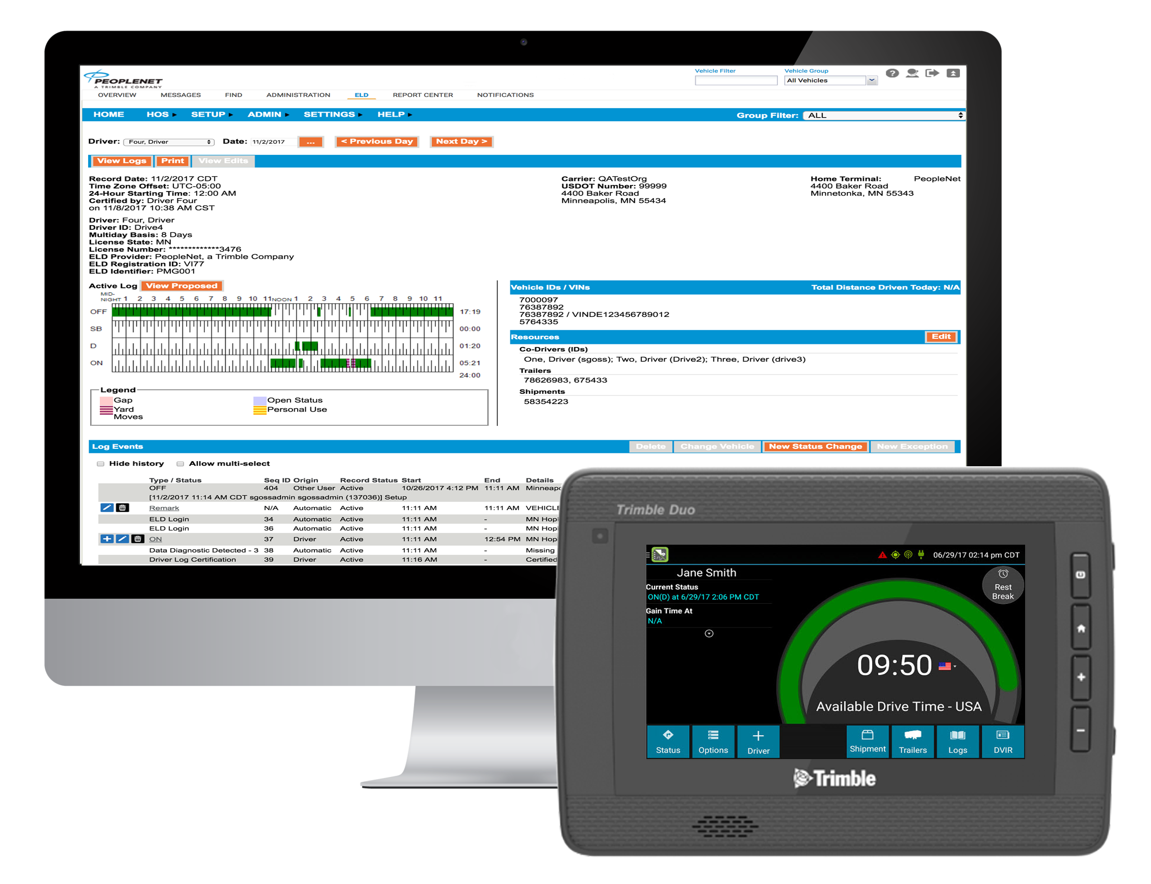 Trimble Duo - Trimble Driver ELD