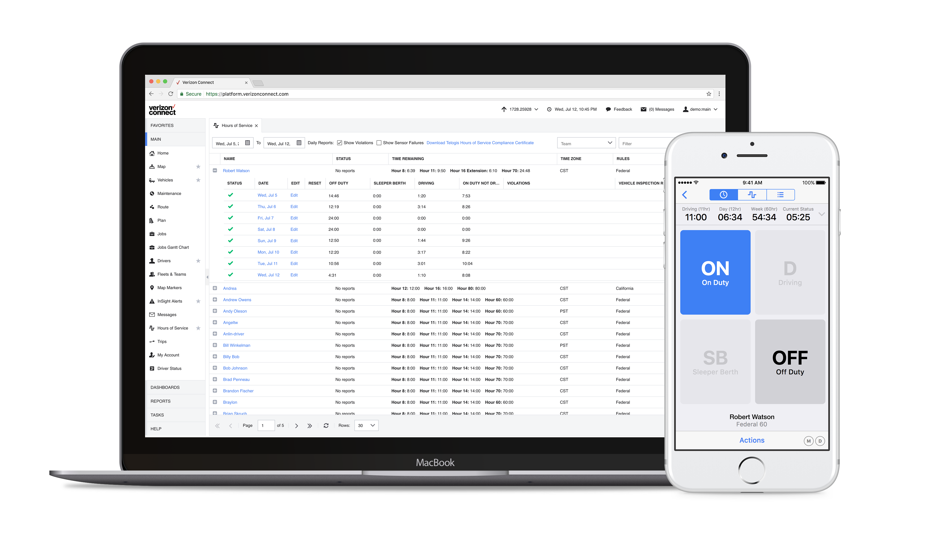 Verizon Connect WorkPlan & HOS ELD (Android & iOS) - Formerly Telogis WorkPlan & HOS